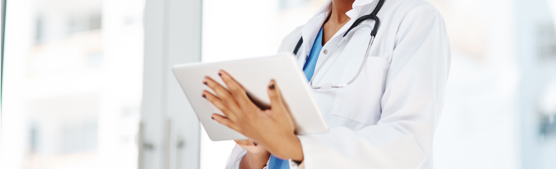 doctor using a tablet