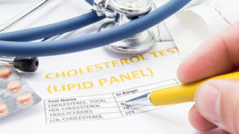 a patient's cholesterol level test results