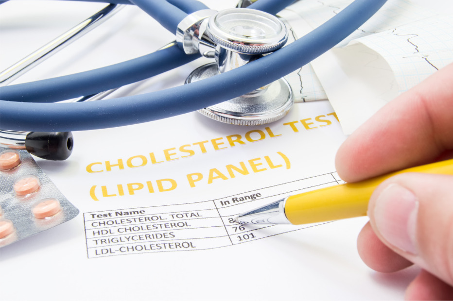 a patient's cholesterol level test results