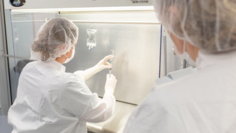 two pharmacists sterile compounding