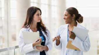 Nurse practitioners talking