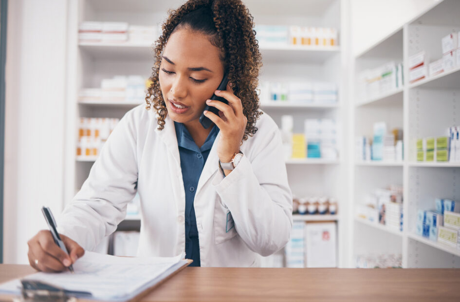 pharmacist on the phone