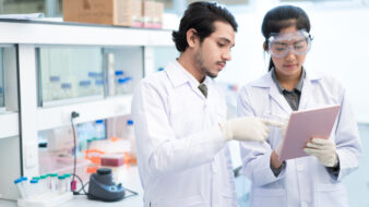 pharmacists working in a lab