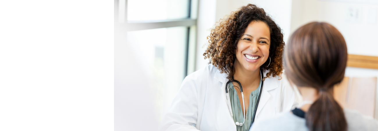 Healthcare professional talking about clinical resources and continuing education