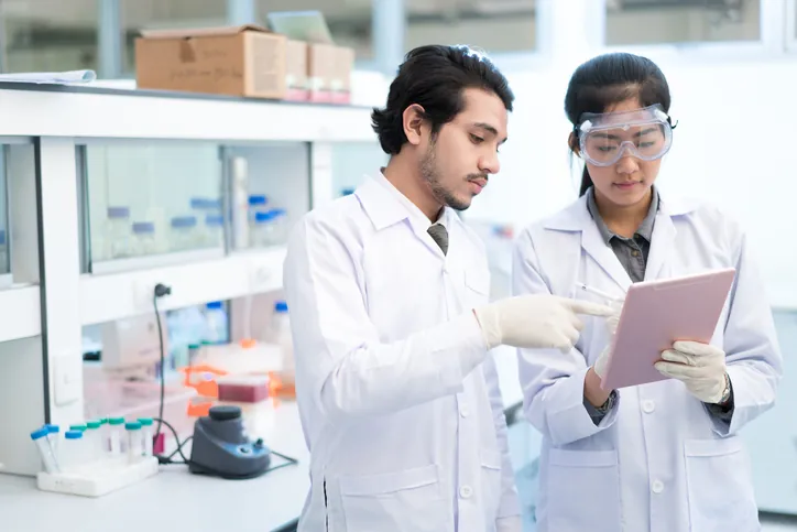 pharmacists working in a lab
